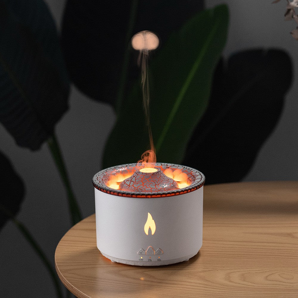 Kreativer Ultraschall-Aromatherapie-Diffusor "Vulkan und Qualle"